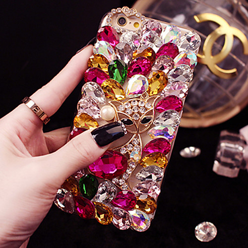 

Phone Case For Apple Back Cover iPhone 12 Pro Max 11 SE 2020 X XR XS Max 8 7 6 Rhinestone Cat TPU