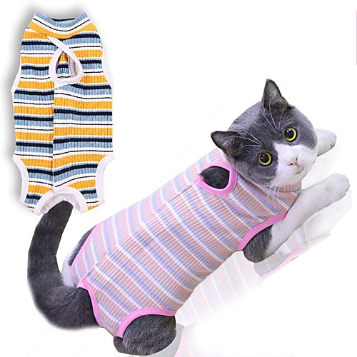 

Dog Cat Jumpsuit Pants Stripes Unique Design Special Dog Clothes Puppy Clothes Dog Outfits Yellow Pink Costume for Girl and Boy Dog Cotton S M L XL