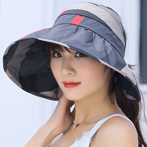 

Fishing Hat Fisherman Hat Hiking Hat Hat 1 PCS Portable Sunscreen UV Resistant Breathable Patchwork Cotton Autumn / Fall Spring Summer for Women's Camping / Hiking Hunting Fishing Purple Orange Dark