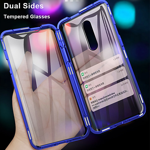 

360 Double Side Magnetic Flip Tempered Glass Phone Case For OnePlus 7 Pro One Plus 6T One Plus 7T Pro OnePlus 6 Full Body Anti-Explosion Protective