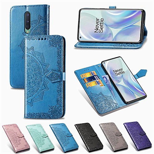 

Case For OnePlus 6 / Oneplus 8 / Oneplus 8 pro Wallet / with Stand / Embossed Full Body Cases Solid Colored PU Leather For OnePlus 6T/OnePlus 7/7 Pro/7T/7T Pro