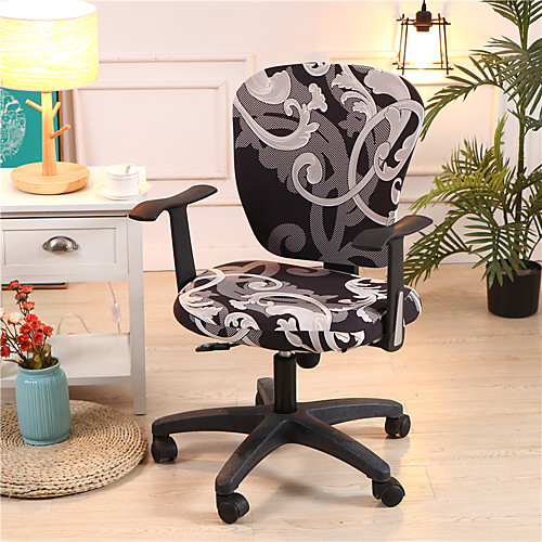 

Computer Office Chair Cover Split Protective Polyester Chair Covers Stretch Thicken Rotating Chair Slipcover