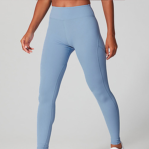 

Women's High Waist Yoga Pants Tights Leggings Tummy Control Butt Lift Quick Dry Solid Color Blue Pink Green Nylon Fitness Gym Workout Running Summer Sports Activewear High Elasticity Skinny