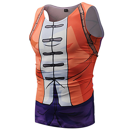 

Inspired by Dragon Ball Cosplay Costume T-shirt Polyster Print Printing Fancy Vest For Men's