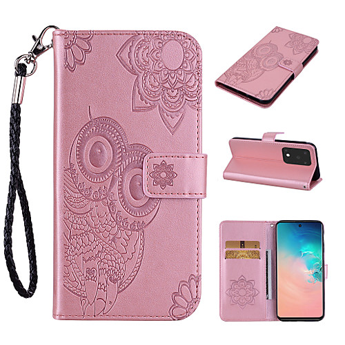 

Case for Samsung scene map Samsung Galaxy S20 S20 Plus S20 Ultra owl pattern embossed flip leather case PU materialphone case