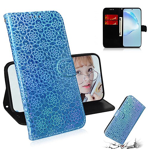 

Case For Samsung Galaxy S9 / S9 Plus / S8 Plus Wallet / Card Holder / with Stand Full Body Cases Solid Colored / Glitter Shine PU Leather For Galaxy S10 Plus/S10E/S20 Ultra/S7 Edge/S20 Plus