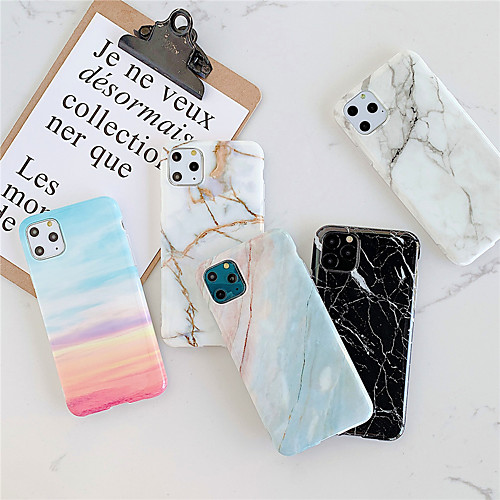 

Case For Apple iPhone 11 /11 Pro /11 Pro Max/XS Max/XS/XR/X/8P/7P/8/7 Shockproof / Plating Back Cover Marble TPU