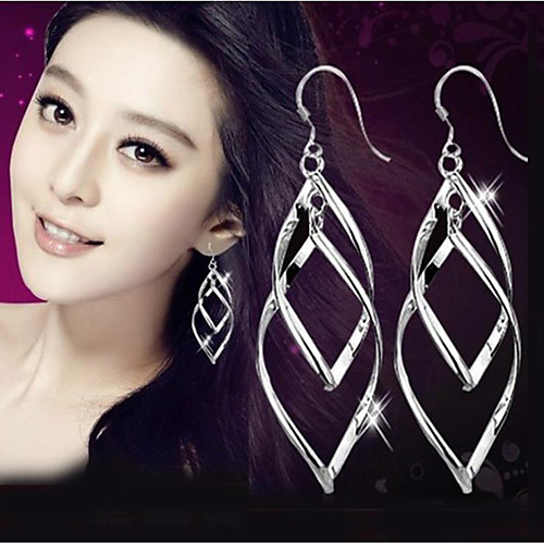 

Women's Hoop Earrings Earrings Classic Fashion Romantic Punk Trendy Cute Sweet Earrings Jewelry Silver For Street Gift Date Birthday Festival 1 Pair