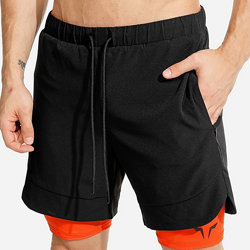 

Men's Sporty Loose Shorts Pants Multi Color Black Red Orange