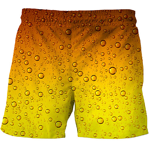 

Men's Basic Chinos Shorts Pants Multi Color 3D Short Print Orange