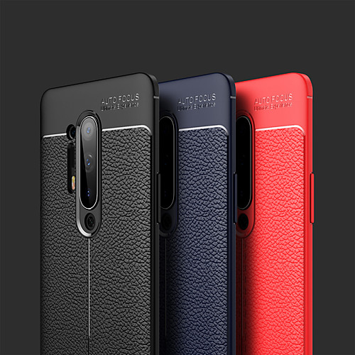 

Case For OnePlus OnePlus 8 / OnePlus 8 Pro Ultra-thin Back Cover Solid Colored PU Leather / Silicone
