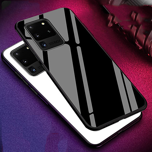 

Case For Samsung Galaxy S20 S20 Plus S20 Ultra Back Cover Solid Colored Tempered Glass S10 S10 Plus S10E S9 S9 Plus