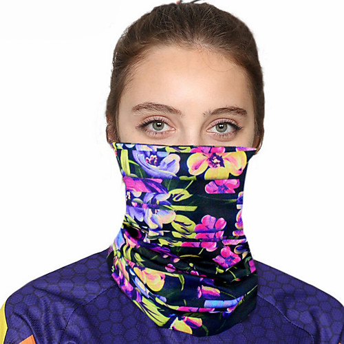 

Women's Bandana Balaclava Neck Gaiter Neck Tube UV Resistant Quick Dry Lightweight Materials Cycling Polyester for Men's Women's Adults / Pollution Protection / Floral Botanical Sunscreen / High Breat