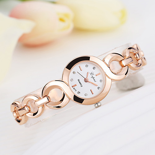 

Ladies Quartz Watches Elegant Fashion Silver Rose Gold Alloy Chinese Quartz GoldenBlack GoldenWhite Silver / Black New Design Casual Watch 1 pc Analog One Year Battery Life