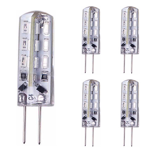 

5pcs 1.5 W LED Bi-pin Lights 150 lm G4 24 LED Beads SMD 3014 Red Blue Green 12 V