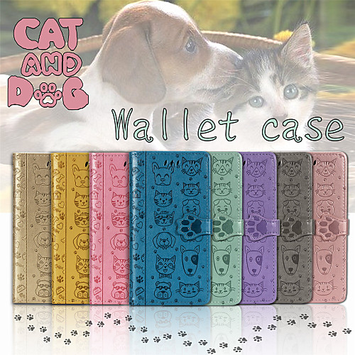 

Case For Samsung Galaxy A40(2019) / A70(2019) / A10 Wallet / Card Holder / with Stand Full Body Cases Cat / Dog PU Leather for A10 / A20/A30 / A40 / A50/A30S/A50S / A70/A70S / A80 / A20S