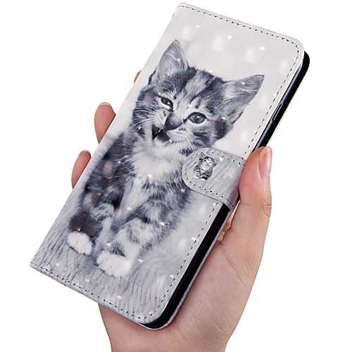 

Case For Samsung Galaxy A5(2018) / A6 (2018) / A6 (2018) Wallet / Card Holder / with Stand Full Body Cases Cat PU Leather