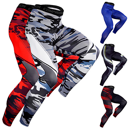 

JACK CORDEE Men's Sports Underwear Running Tights Leggings Tights Leggings Elastane Winter Fitness Gym Workout Basketball Running Quick Dry Sport Black / Red White Black Red Yellow Blue