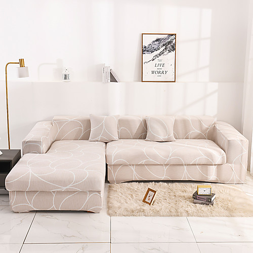 

1-Piece Sofa Cover Soft Stretch Slipcover Fabric Super Fit for 1~4 Cushion Couch Armchair/Loveseat/Three Seater/Four Seater/L shaped sofa,Easy to Install(1 Free Cushion Cover)