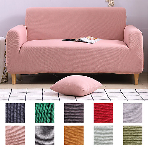 

Sofa Cover Couch Cover Furniture Protector Solid Color Soft Stretch Sofa Slipcover Super Strechable Cover Fit for Armchair/ Loveseat/ Three Seater/ Four Seater/ L Shape Sofa Easy to Install & Care (F