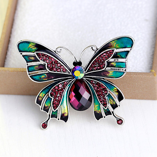 

Pearl Brooches 3D Butterfly Artistic Luxury Classic Korean Sweet Pearl Brooch Jewelry Rainbow Bowknot For Formal Evening Quinceañera & Sweet Sixteen Club Uniforms New Year Festival