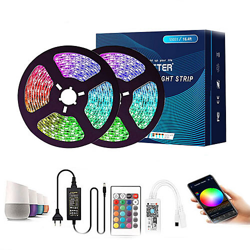 

10m Flexible LED Light Strips Flexible Tiktok Lights 300 LEDs SMD5050 Multi Color Decorative TV Background 12 V