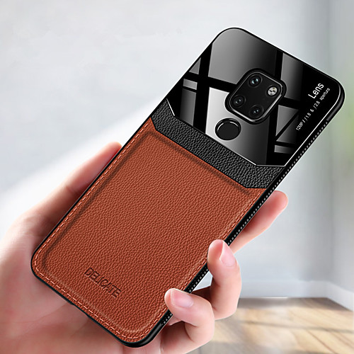 

Luxury Leather Phone Case For Huawei Mate 30 Pro Mate 20 Pro V30 Pro V20 Mate 20X Mate 20 Lite Soft TPU Shockproof Back Cover Acrylic Camera Protection