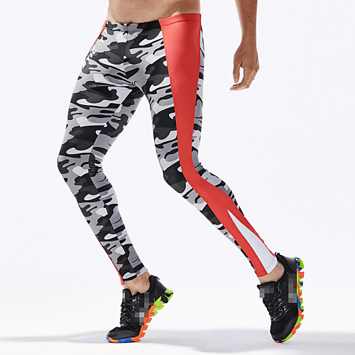 

TAUWELL Men's Running Tights Leggings Compression Pants Sports & Outdoor Base Layer Tights Leggings Nylon Winter Gym Workout Running Jogging Training Moisture Wicking Quick Dry Breathable Sport Black