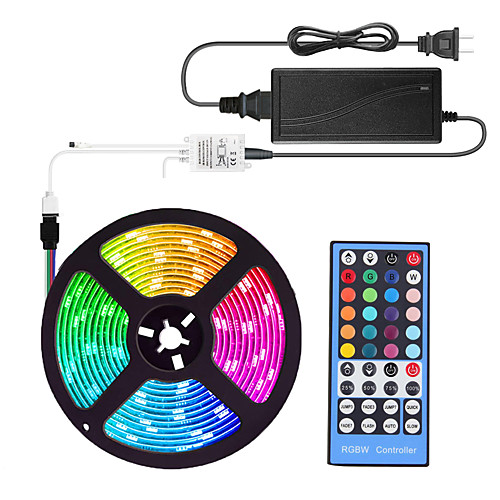 

5m Flexible LED Light Strips Light Sets RGB Tiktok Lights 300 LEDs SMD5050 10mm 1 X 40 Key Controller 1 X 12V 4A Power Supply 1 set RGBWarm Waterproof Cuttable Decorative 12 V