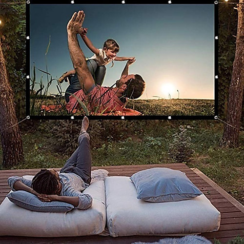 

120 Inch Projector Screen 169 HD Foldable Portable Anti-crease Projector Movies Screen for Home Theater