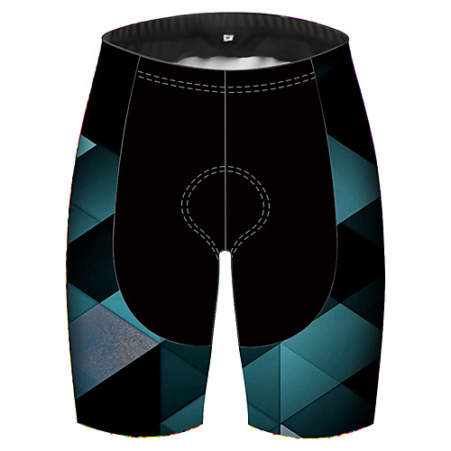 

21Grams Men's Cycling Shorts Spandex Bike Shorts Pants Padded Shorts / Chamois Quick Dry Breathable Sports Plaid Checkered Solid Color Black / Green Mountain Bike MTB Road Bike Cycling Clothing