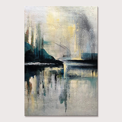 

Oil Painting Hand Painted Vertical Abstract Abstract Landscape Modern Rolled Canvas (No Frame)