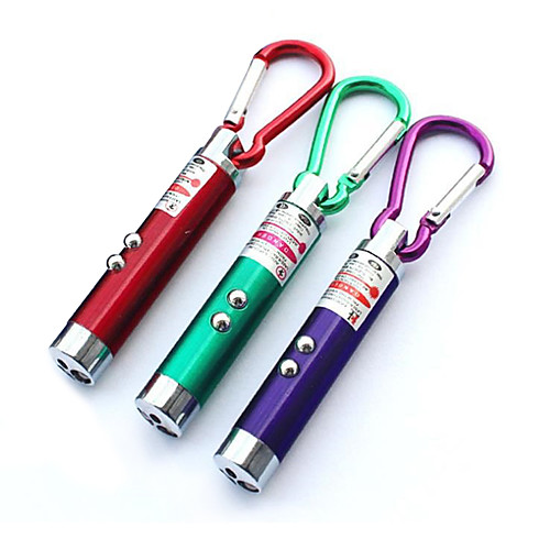 

Outdoor 3pcs Mini Climbing Buckle Laser Pen Pointer LED Flashlight UV Torch Light With Keychain Working Camping Pocket LED Pen Random Color