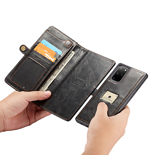 

CaseMe 2-in-1 Luxury Business Magnetic Flip Leather Case For Samsung Galaxy S20 / S20 Plus / S20 Ultra With Wrist Strap Wallet Card Slot Stand Detachable Phone Case