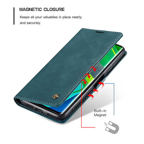 

CaseMe New Retro Leather Magnetic Flip Case For Xiaomi CC9 Pro With Wallet Card Slot Stand For Xiaomi Note 10 / Note 10 Pro Case Cover