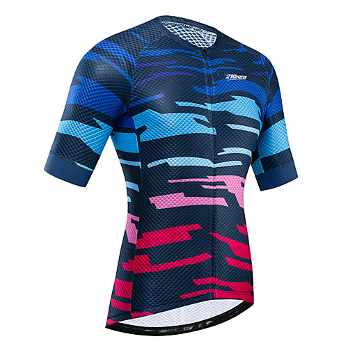

21Grams Women's Short Sleeve Cycling Jersey Summer RedBlue Patchwork Gradient Bike Jersey Top Mountain Bike MTB Road Bike Cycling UV Resistant Quick Dry Breathable Sports Clothing Apparel / Stretchy