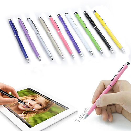 

Universal 2 in 1 Tablet Capacitive Stylus Pen with Ball Point Pen Microfiber Touch Screen Pen for iPad Samsung Tablet