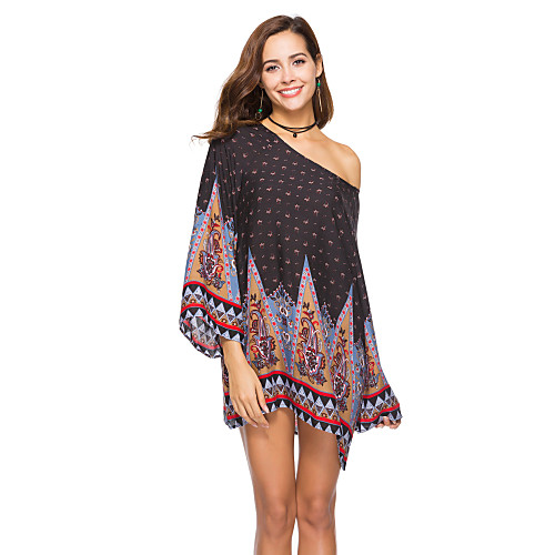 

Women's Sheath Dress Short Mini Dress Purple Wine Royal Blue Lavender White Sleeveless Sun Flower Floral Plaid Backless Off Shoulder Boho Going out M L XL XXL 3XL