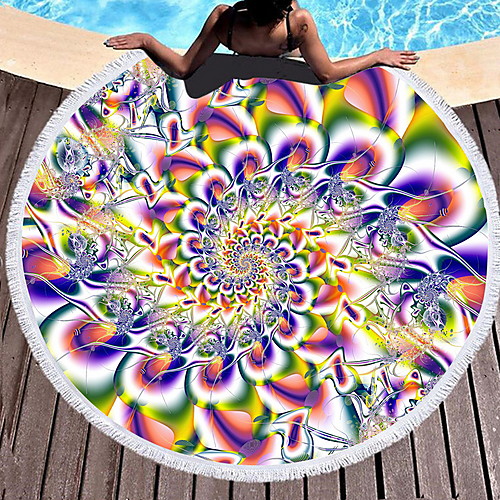 

Women's Beach Towel Swimsuit Geometric Normal Swimwear Bathing Suits Blue Purple Red