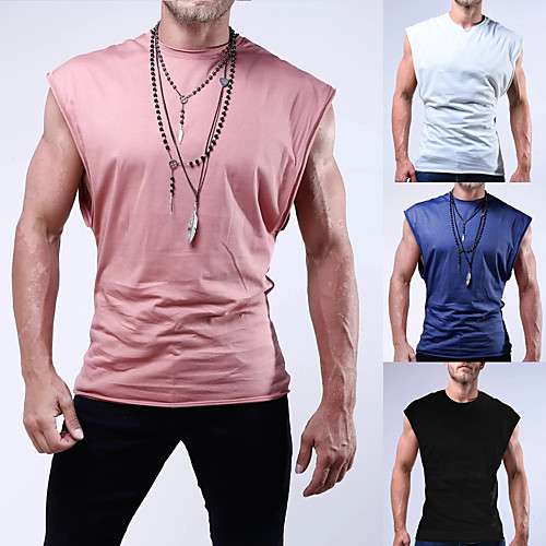 

JACK CORDEE Men's Sleeveless Workout Tank Top Running Tank Top Running Singlet Top Summer Cotton Quick Dry Breathable Soft Gym Workout Running Active Training Jogging Sportswear Solid Colored White