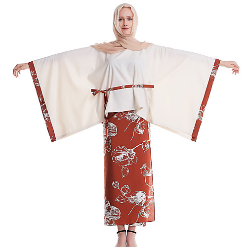 

Women's Basic Floral Color Block Two Piece Set Set Dress Print Tops