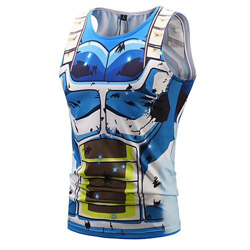 

Inspired by Dragon Ball Cosplay Costume T-shirt Polyster Print Printing Fancy Vest For Men's