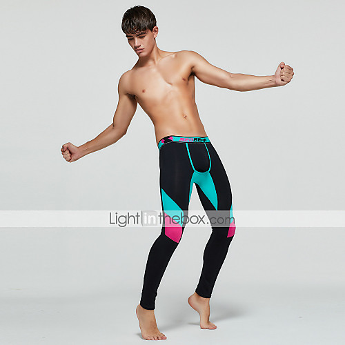 

TAUWELL Men's Running Tights Leggings Compression Pants Sports & Outdoor Base Layer Tights Leggings Winter Gym Workout Running Jogging Training Moisture Wicking Quick Dry Breathable Sport Black Dark