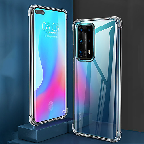 

Case For Huawei HUAWEI P40 / HUAWEI P40 PRO / HUAWEI P40 Pro Shockproof / Transparent Back Cover Solid Colored TPU
