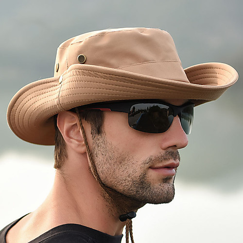 

Fishing Hat Fisherman Hat Hiking Hat Hat Wide Brim 1 PCS Portable Sunscreen UV Resistant Breathable Solid Color Cotton Autumn / Fall Spring Summer for Men's Camping / Hiking Hunting Fishing Army