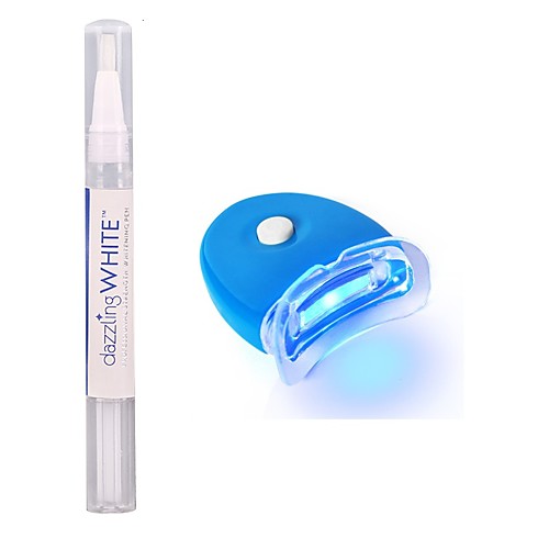 

1set Teeth Whitening Rotary Peroxide Gel Tooth Cleaning Kit Easy and LED Light Teeth to Carry Dazzling White Teeth Whitening Pen