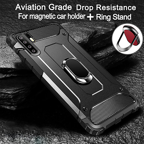 

Magnetic Ring Stand Armor Phone Case For Huawei P40 Pro P40 Lite P Smart 2019 Y6 2019 P30 Lite P20 Lite 2019 Honor 20 Pro Y5 Y9 Y7 2019 P30 Pro P20 Pro Shockproof Hard PC Back Cover Soft TPU Edge