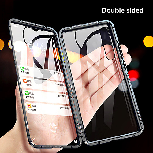 

Magnetic Double Sided Phone Case For Xiaomi Mi 11 Redmi Note 8 Redmi Note 8 Pro Redmi K30 Shockproof Mirror Full Body Cases Tempered Glass Metal