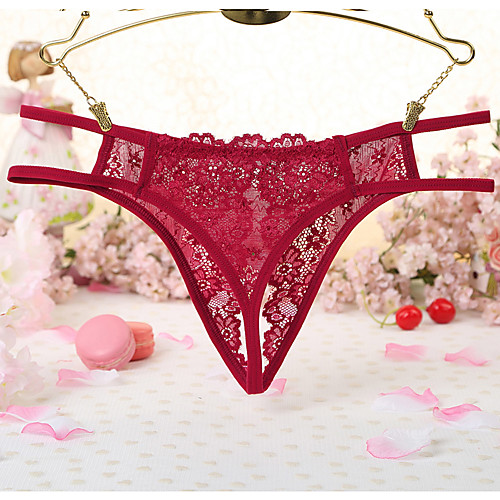 

Women's Normal Cut Out / Lace / Basic G-strings & Thongs Panties Micro-elastic Low Waist 1 PC Khaki One-Size / Bow / Bow