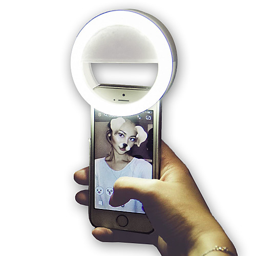 

Round LED Night Light LED Smart Light 3 Modes Dimmable Selfie Light AAA Batteries Powered 1pc
